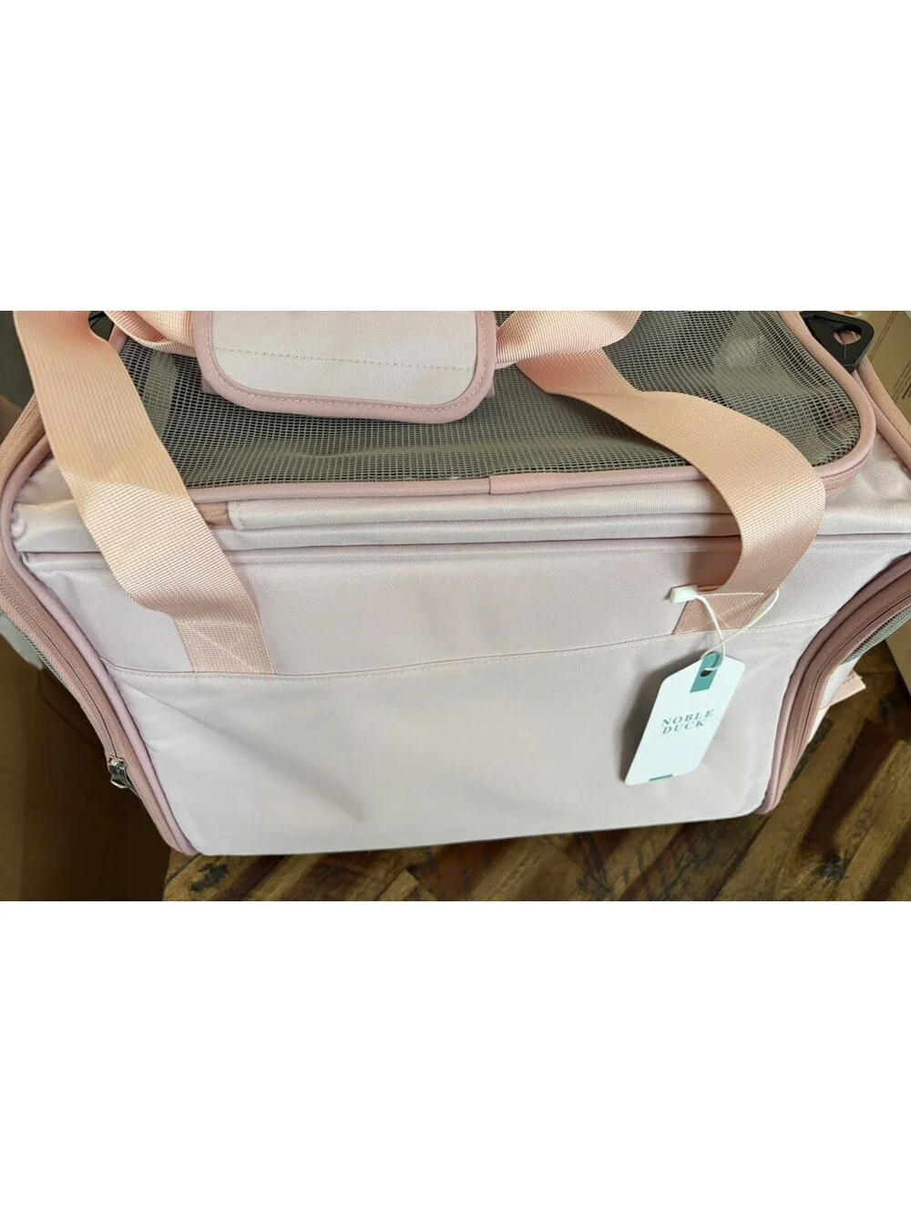 NOBLE DUCK PINK EXPANDABLE AIRLINE APPROVED COLLAPSIBLE PET CARRIER WITH WHEELS